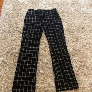 Black and White Bootleg Dress Pants